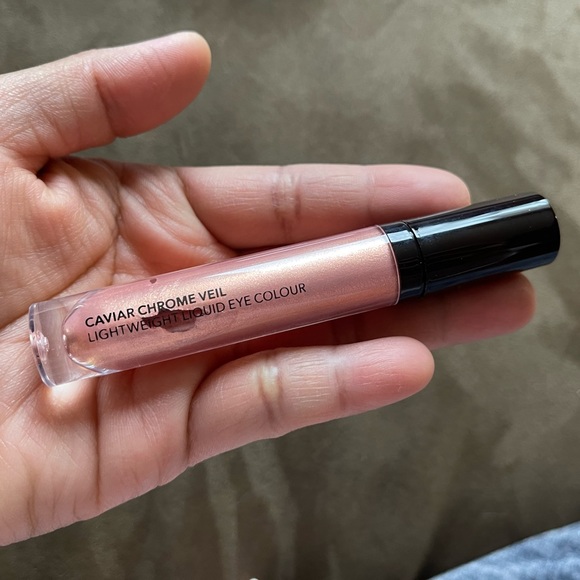 Laura Mercier Caviar Chrome Veil Liquid Eyeshadow Color Crystal Rose - Picture 7 of 13